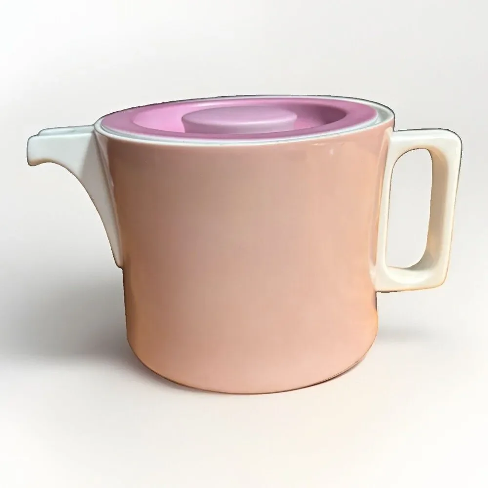 Vintage Block Chromatics Pink Porcelain Teapot w/Lid Arzberg Germany MCM